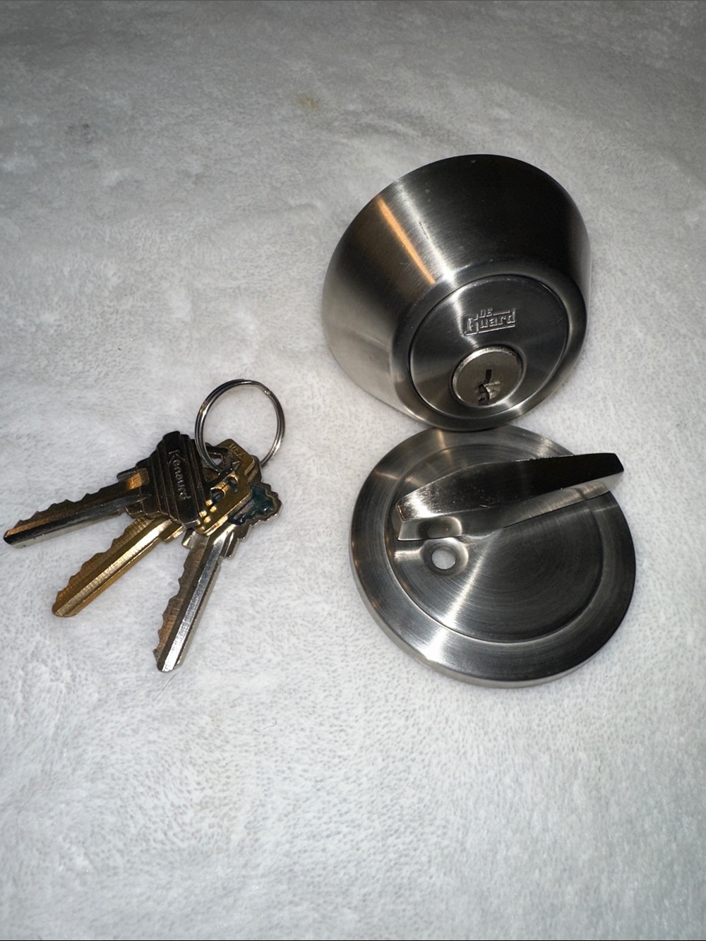 Satin Nickel Deadbolt and Thumbturn - Silver